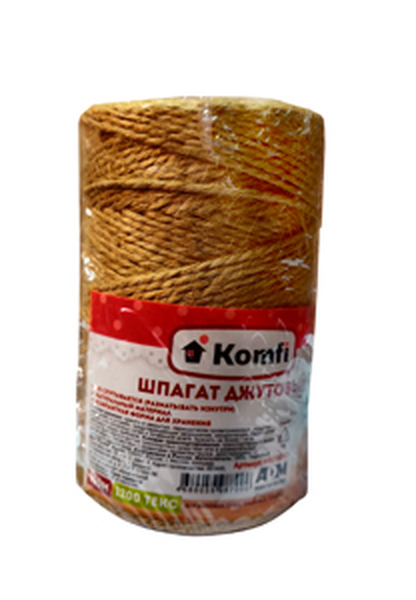 Шпагат 1200 текс 100м джутовый цилиндр 1*40
