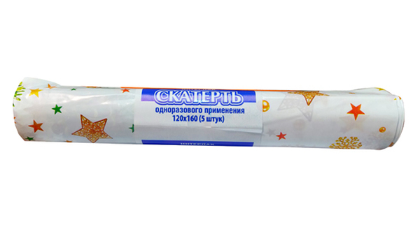 Скатерть 120*800 НГ "Звездопад" 35мкм 5шт/рул 1*25