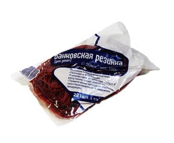Резинки д/денег 60мм 100гр. 1*100